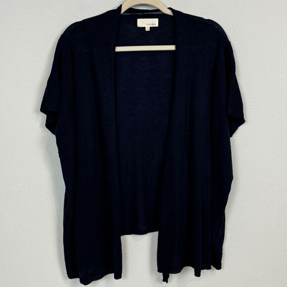 Dept 222 Navy Open Lightweight Cotton Shrug Sweater PM - Picture 1 of 6